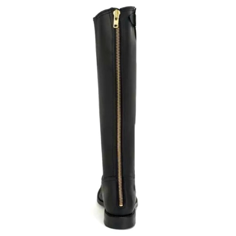 Black Exposed Zipper Over the Knee Riding Boots, 7.5 - Picture 8 of 8